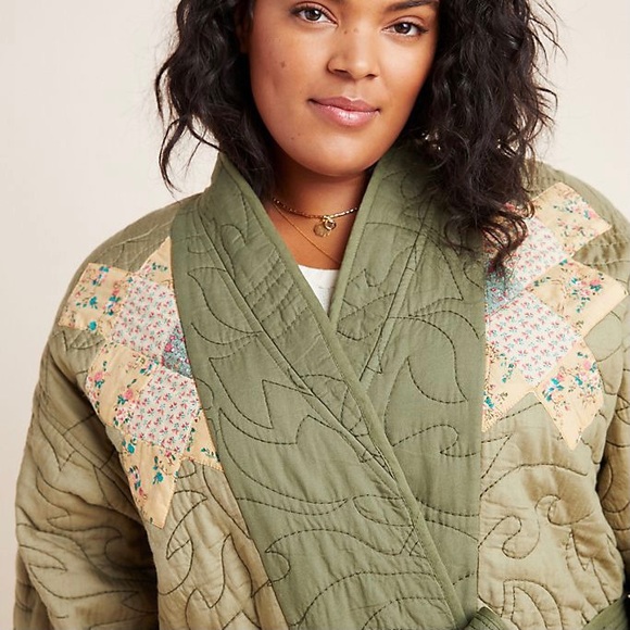 Anthropologie Jackets & Blazers - a n t h r o :: Quilted Patchwork Kimono Jacket